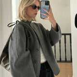 Courtney | Oversized Woljack s asymetrickým zapínáním a velkými kapsami