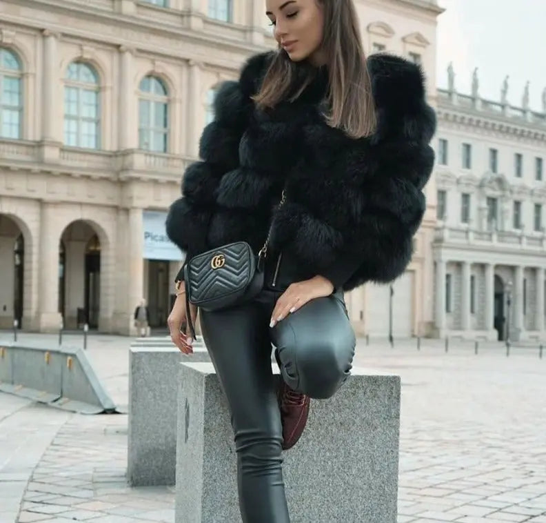 Lacy | Vysoce kvalitní umělá kožešinová bunda – Elegantní design pro eleganci a komfort